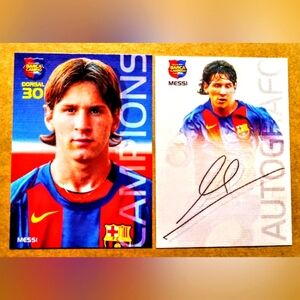 Lionel Messi Autograph Barcelona Rookie Card Set Limited Edition Rare